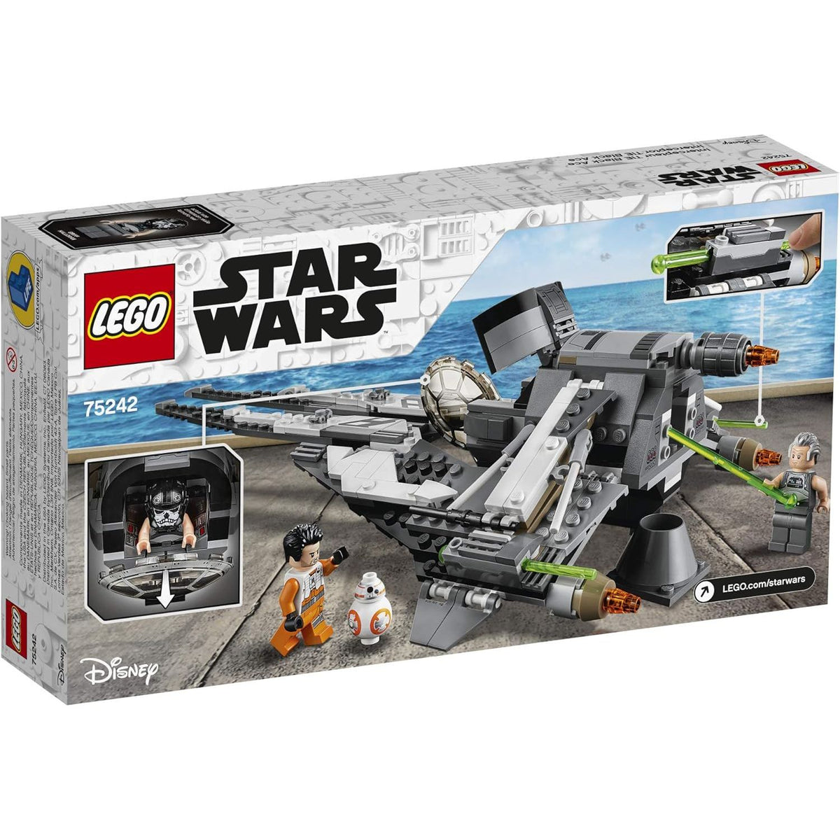 Lego Star Wars BLACK ACE TIE INTERCEPTOR Griff Halloran Poe BB8 75242