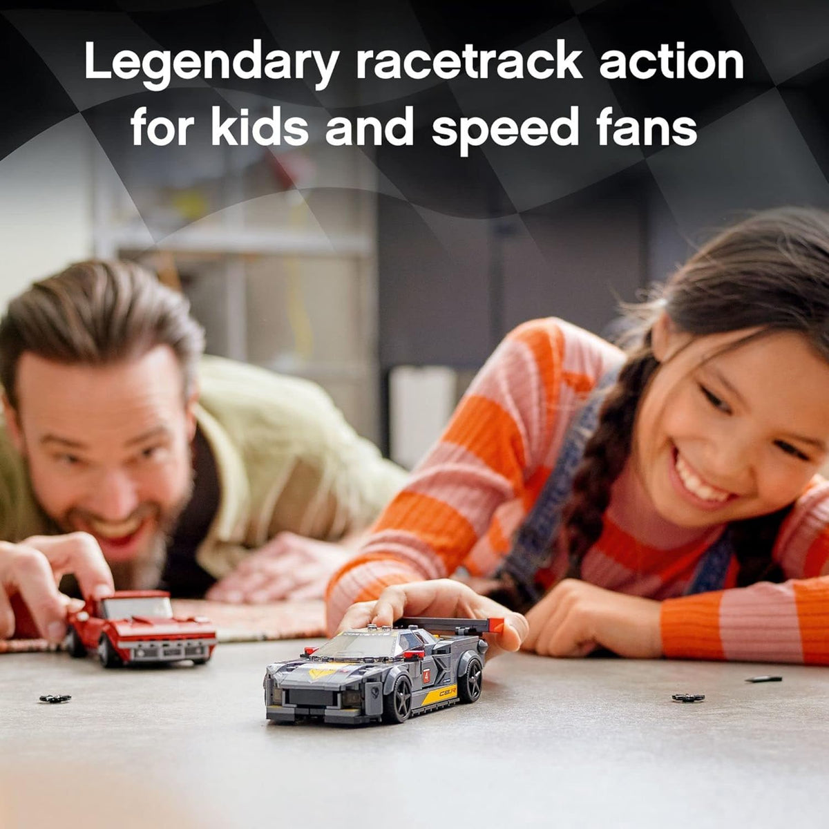 Lego Chevrolet Corvette C8.R Race Car and 1968 Chevrolet Corvette 76903