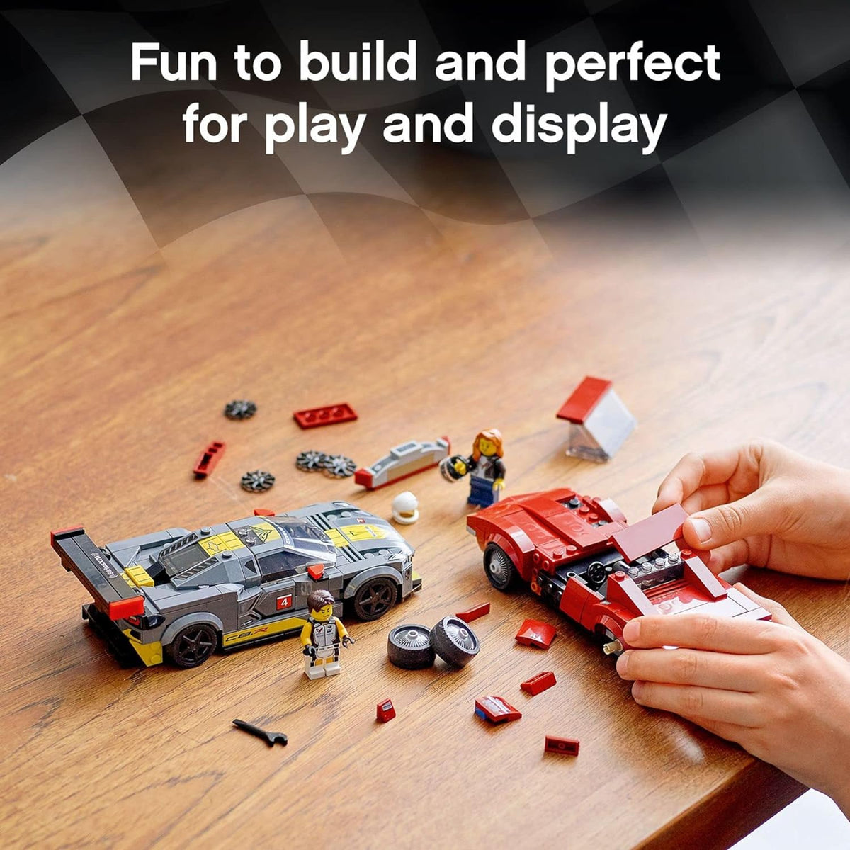 Lego Chevrolet Corvette C8.R Race Car and 1968 Chevrolet Corvette 76903