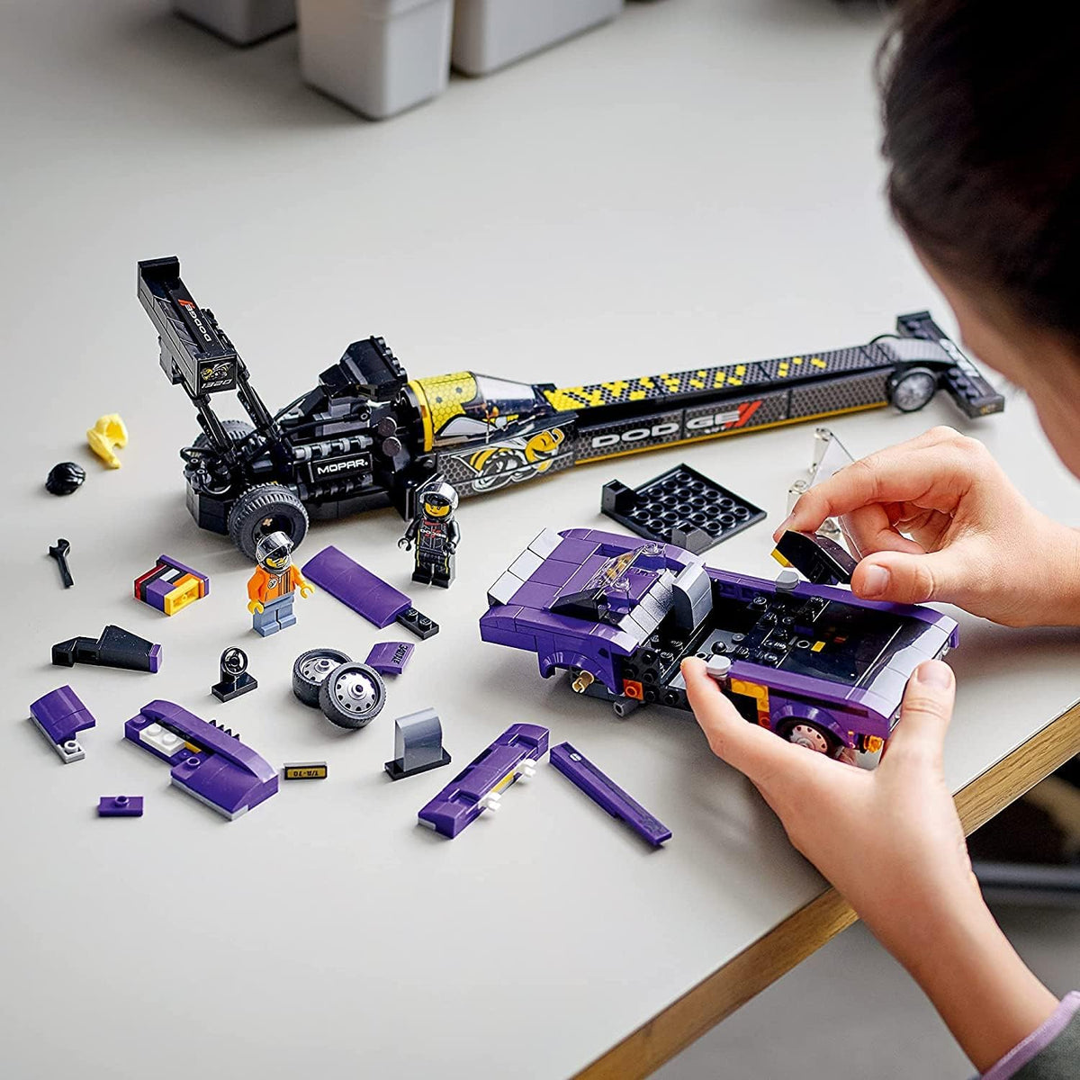 Lego Mopar Dodge//SRT Top Fuel Dragster and 1970 Dodge Challenger T/A 76904