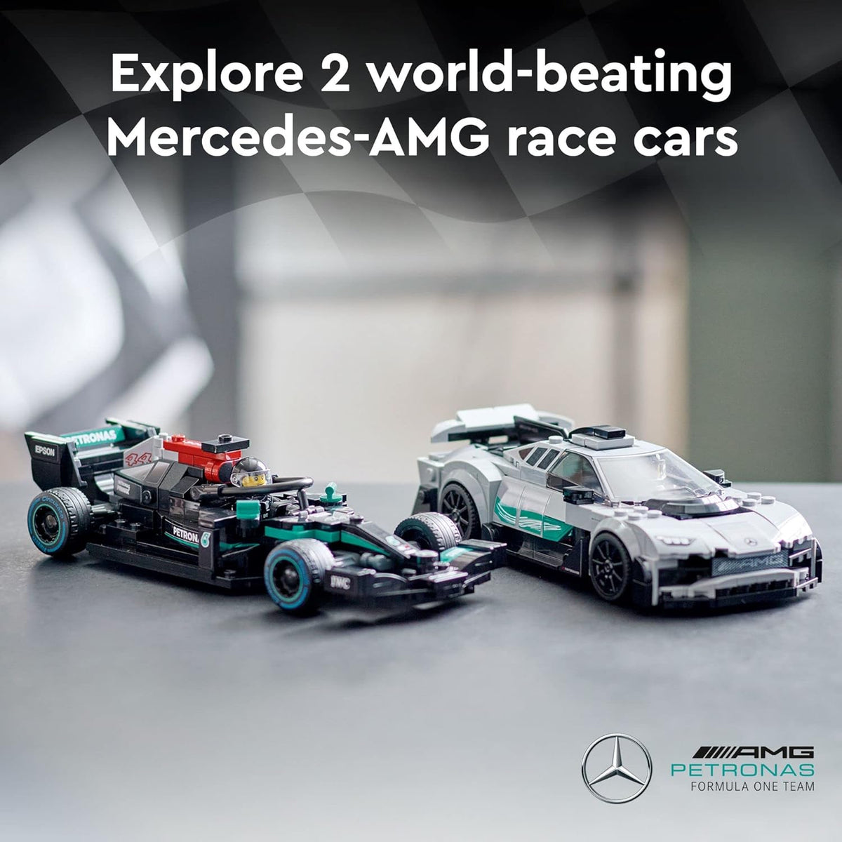 Lego Mercedes-AMG F1 W12 E Performance &amp; Mercedes-AMG Project One 76909