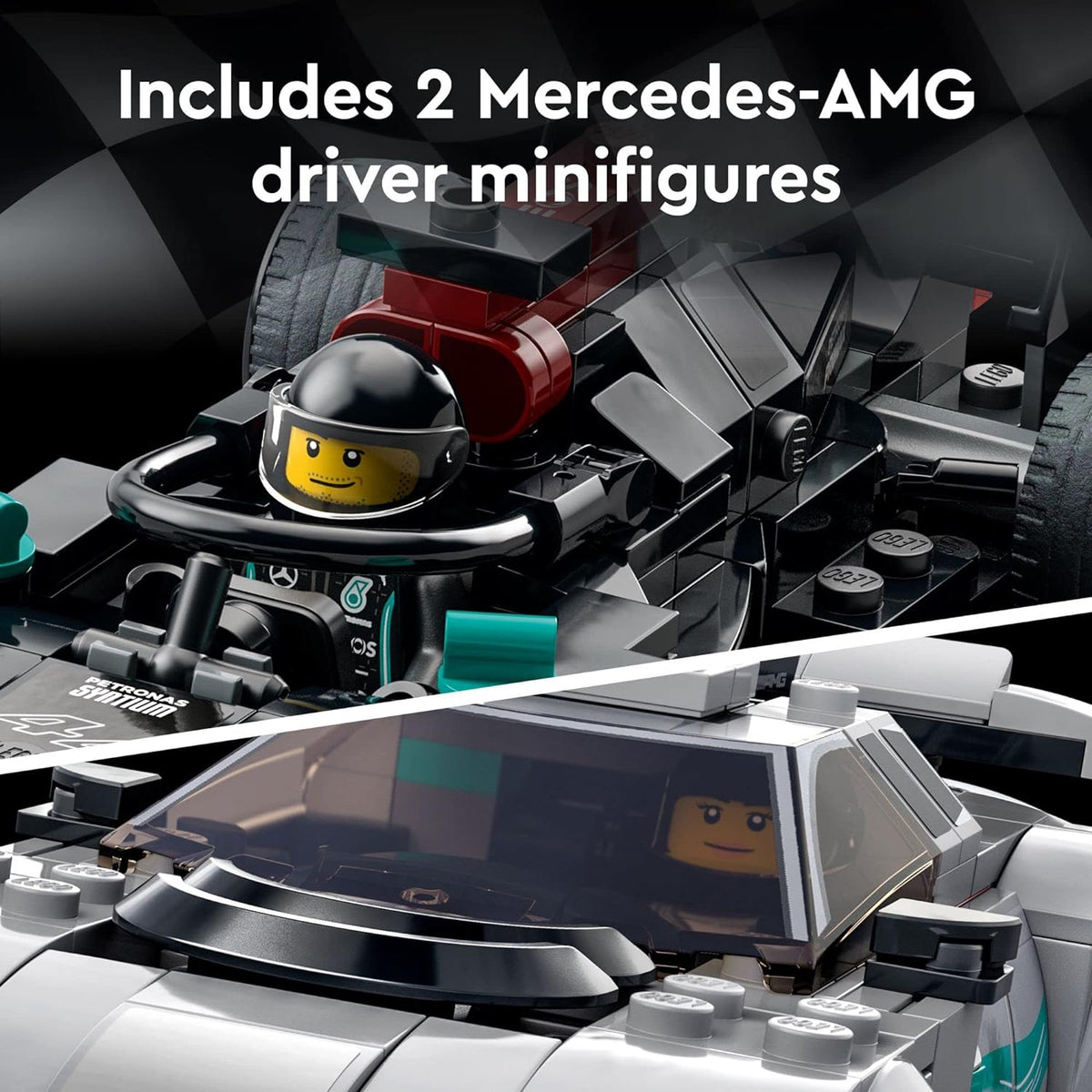 Lego Mercedes-AMG F1 W12 E Performance &amp; Mercedes-AMG Project One 76909