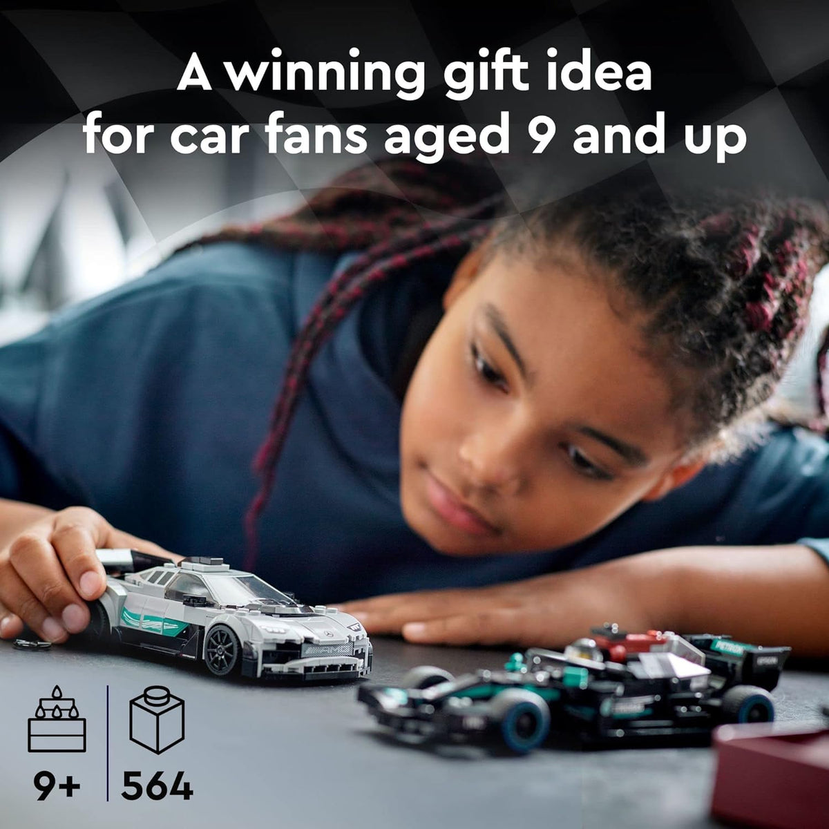 Lego Mercedes-AMG F1 W12 E Performance &amp; Mercedes-AMG Project One 76909