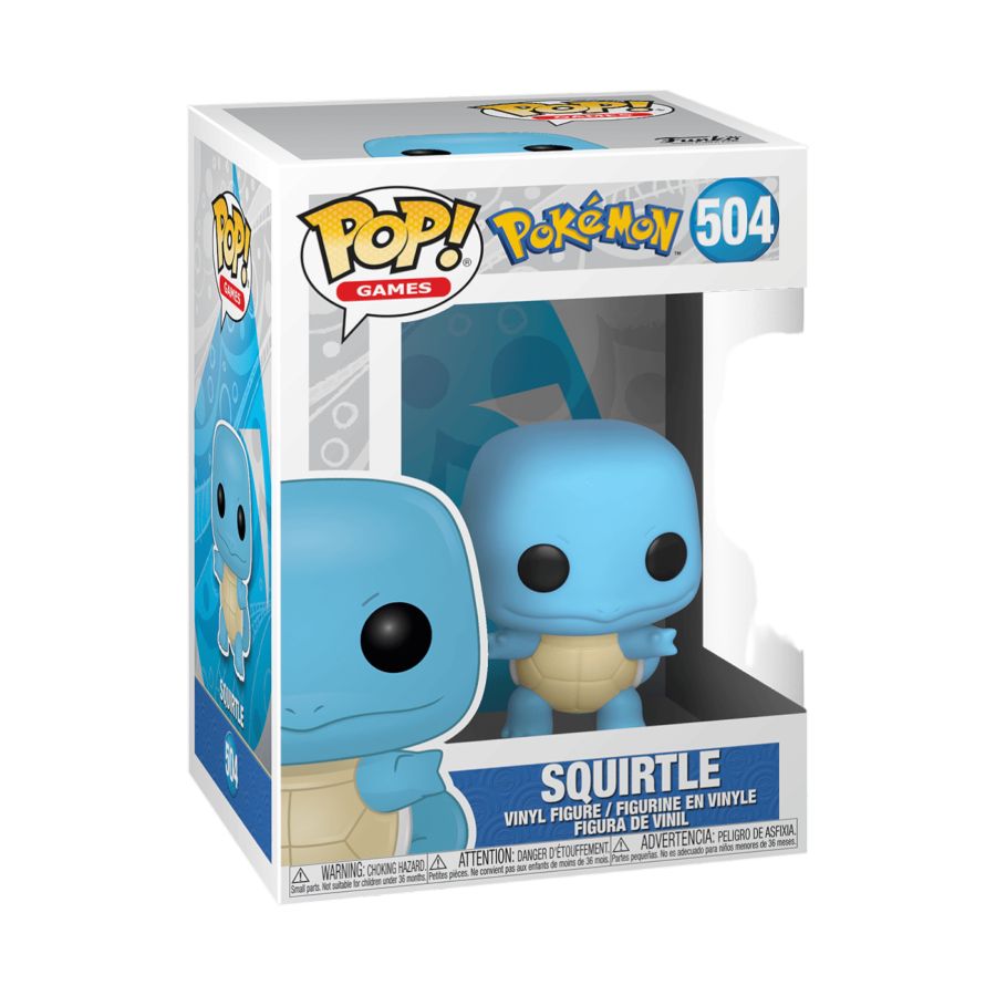 Funko Pop! Games Pokémon Squirtle #504 Vinyl Figure in window display box